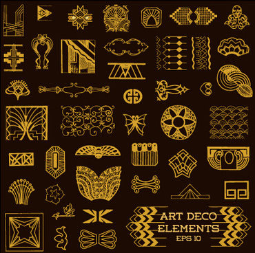 Art Deco Design Elements Free Vector Download 370x368 Art Deco Design Elements Free Vector Download