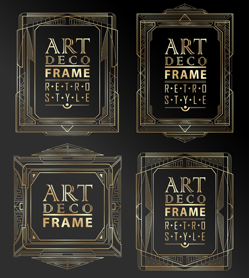Retro Styles Art Deco Frames Vector Material Free Download 500x558 Retro Styles Art Deco Frames Vector Material Free Download