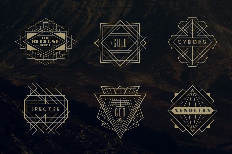 A Set Of Vector Art Deco Styled Badgeslogos Inspired 900x599 A Set Of Vector Art Deco Styled Badgeslogos Inspired