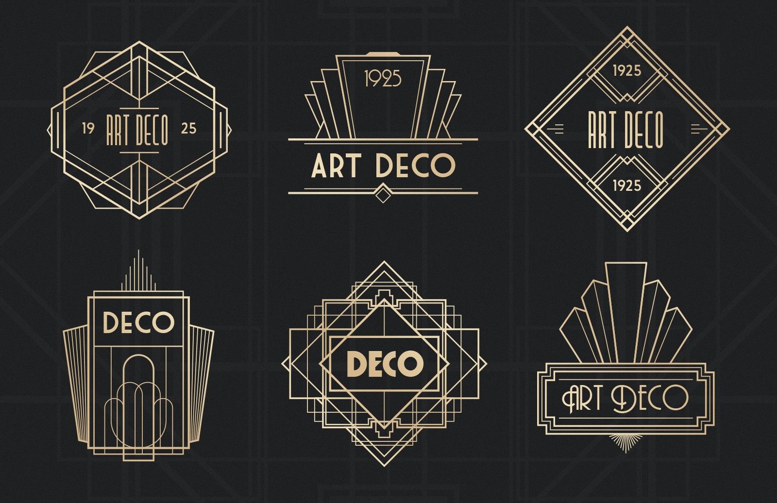 Art Deco Badges Artistic Movements 1600x1036 Art Deco Badges Artistic Movements