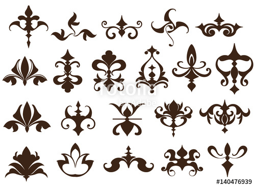 Art Deco Design Elements Of Vintage Ornaments And Borders Corners 500x367 Art Deco Design Elements Of Vintage Ornaments And Borders Corners