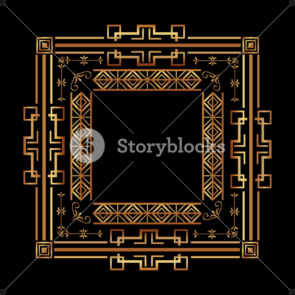 Elegant Antiquarian Frame In Art Deco Style Filigree Ornament 1000x1000 Elegant Antiquarian Frame In Art Deco Style Filigree Ornament
