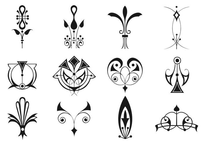 Art Deco Ornament Vector Pack Two 700x490 Art Deco Ornament Vector Pack Two