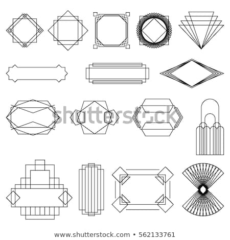 450x470 Black Art Deco Vector Frames Set Stock V