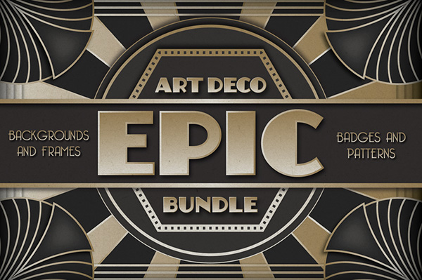 600x399 Epic Art Deco Bundle Vector Illustrations Patterns On Behance