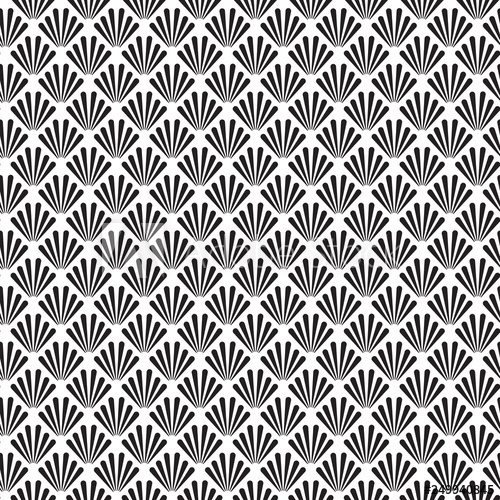 500x500 Seamless Art Deco Vector Palm Leaf Feather Pattern Texture