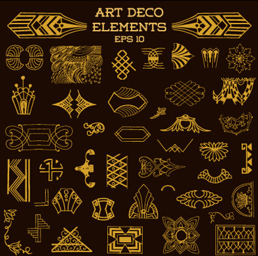 370x368 Art Deco Design Elements Free Vector Download