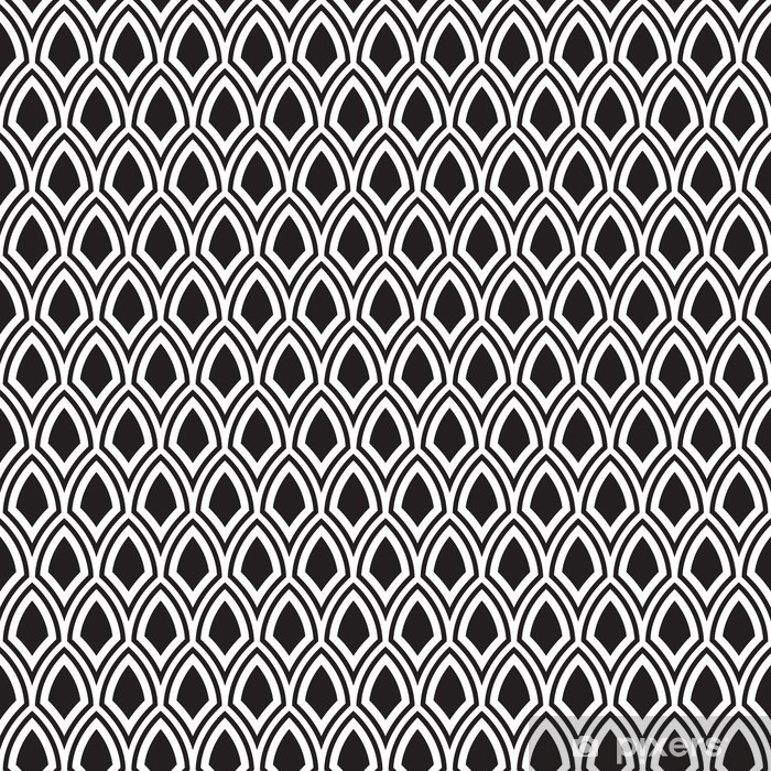 700x700 Abstract Seamless Black And White Art Deco Vector Pattern Wall