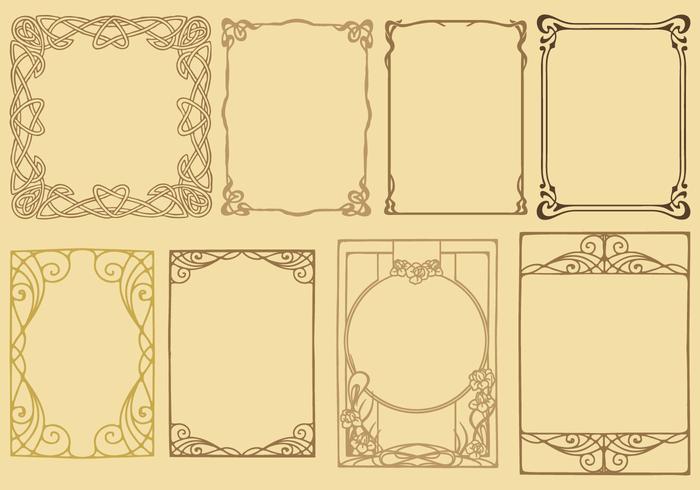 700x490 Art Nouveau Frame Vectors