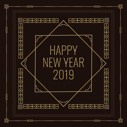 490x490 Modern Art Deco Vector New Art Deco Style New Year Illustration