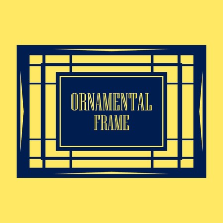 450x450 Vector Geometric Frame In Art Deco Style Abstract Art Deco Vector