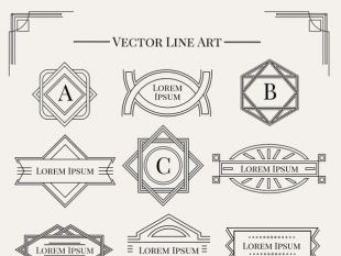 310x233 Shapes In Art Deco Style Collection Free Vectors Ui Download