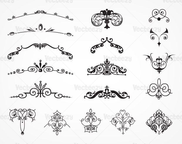 620x493 Art Nouveau Vector Ornaments