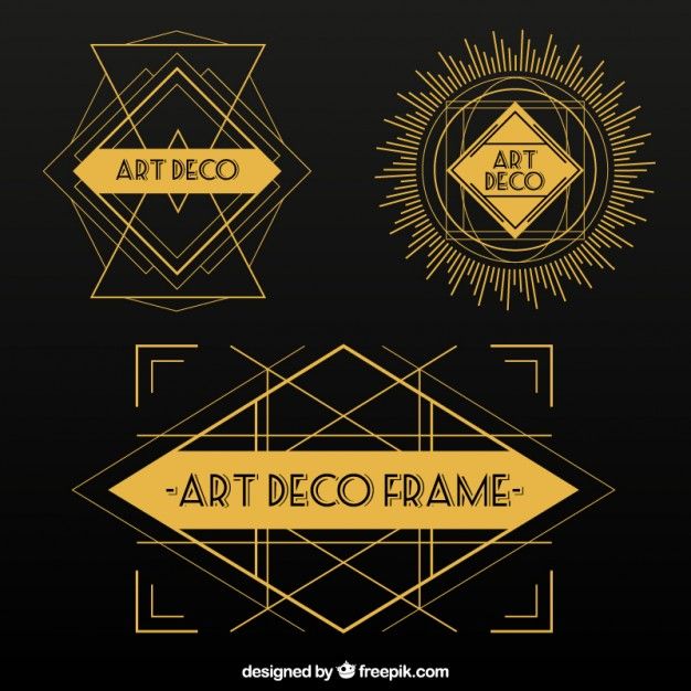 626x626 Abstract Shapes In Art Deco Style Premium Vector Gastby Shape