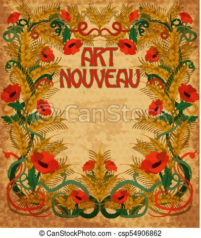 Art Nouveau Background Vector Background Download 398x470 Art Nouveau Background Vector Background Download