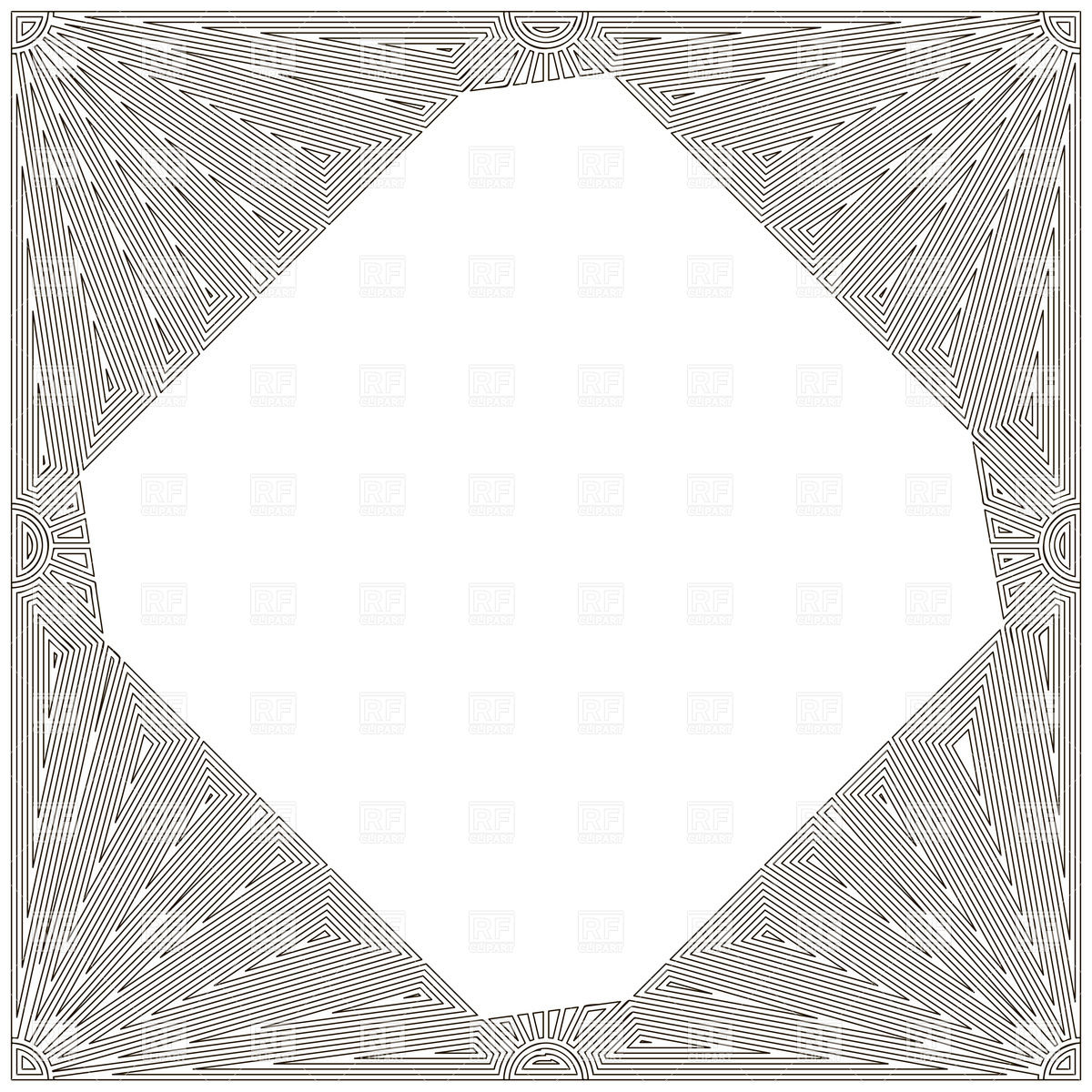 Decorative Art Nouveau Frame Against White Background Vector Image 1200x1200 Decorative Art Nouveau Frame Against White Background Vector Image