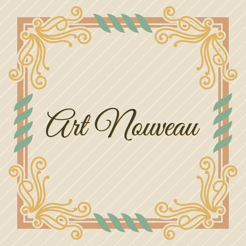 Flat Art Nouveau Style Vector Background 490x490 Flat Art Nouveau Style Vector Background