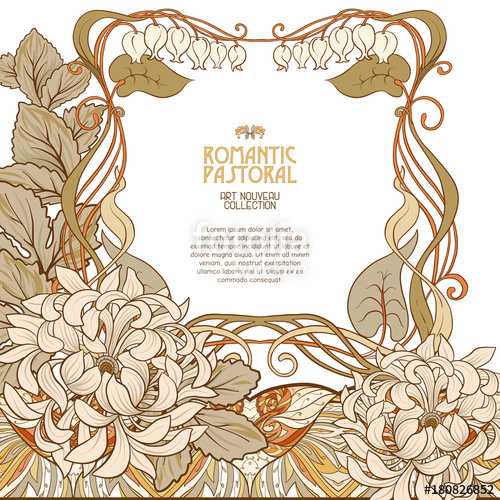 Poster, Background With Space For Text And Decorative Flowers 500x500 Poster, Background With Space For Text And Decorative Flowers