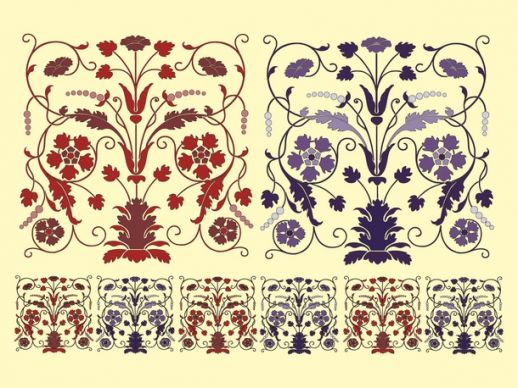 518x388 Art Nouveau Borders Vector