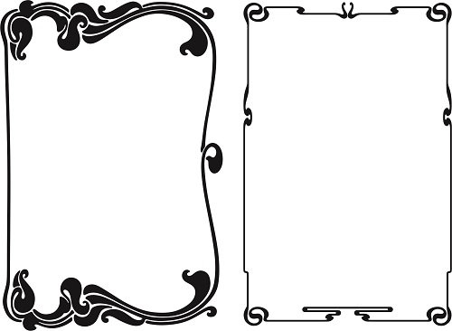 500x366 Art Nouveau Borders Graphic Design Vector