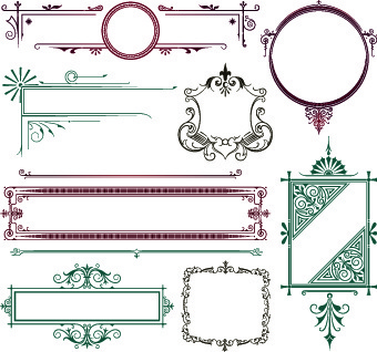 340x318 Decorative Art Nouveau Border Vector Free Vector Download