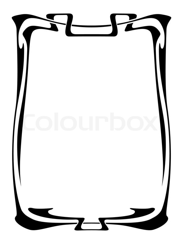 600x800 Vector Art Nouveau Black Modern Stock Vector Colourbox