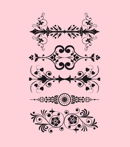 495x560 Art Nouveau Border Vector Pack Two