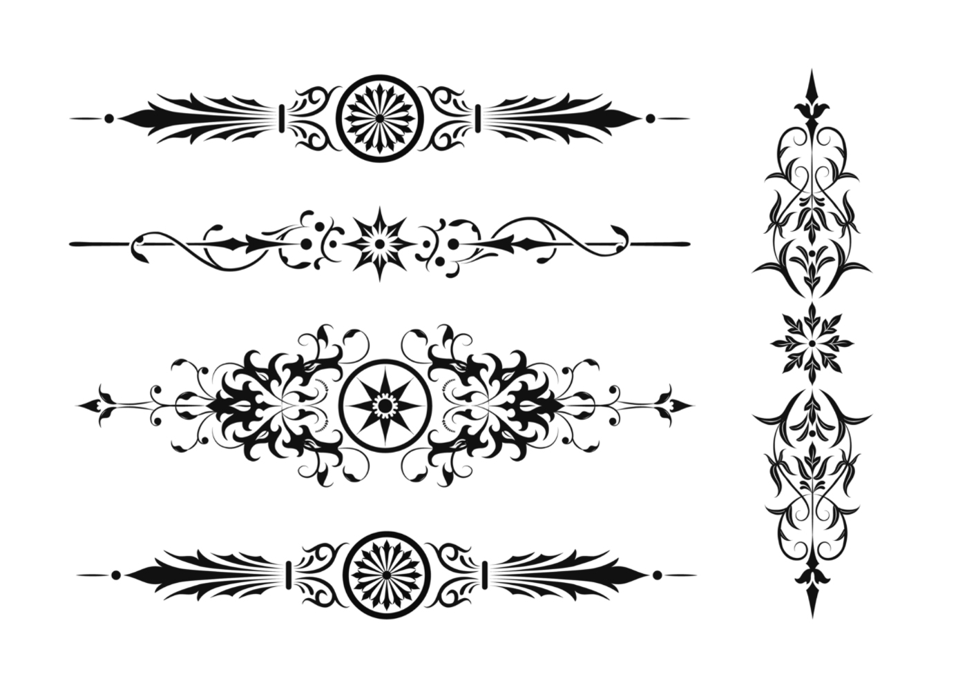 1400x980 Art Nouveau Borders Free Vector Art