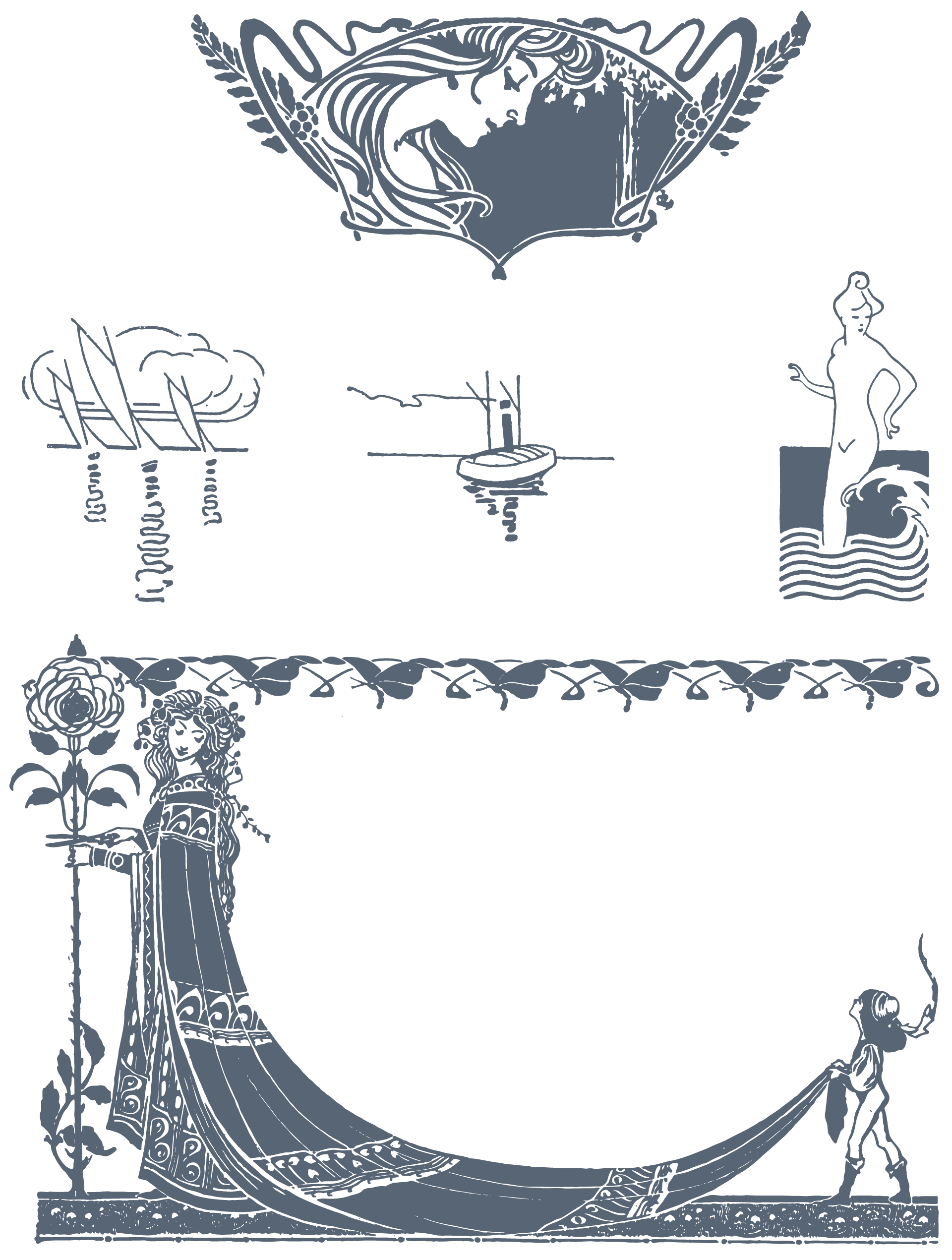 1920x2541 Download Vintage Art Nouveau Art Nouveau Vector Ornaments