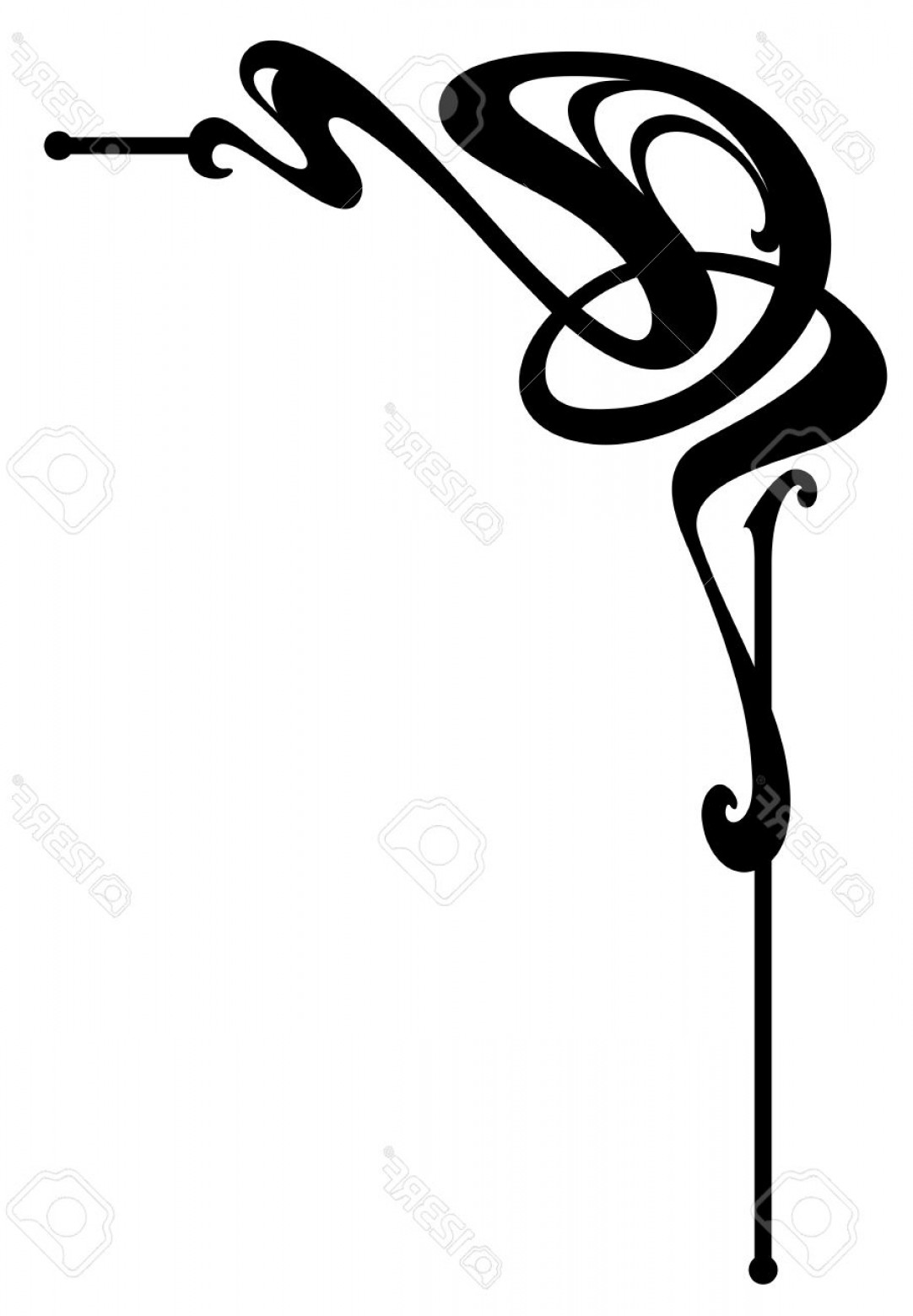 1082x1560 Photostock Vector Vectorized Art Nouveau Corner Design Hoodamathrun