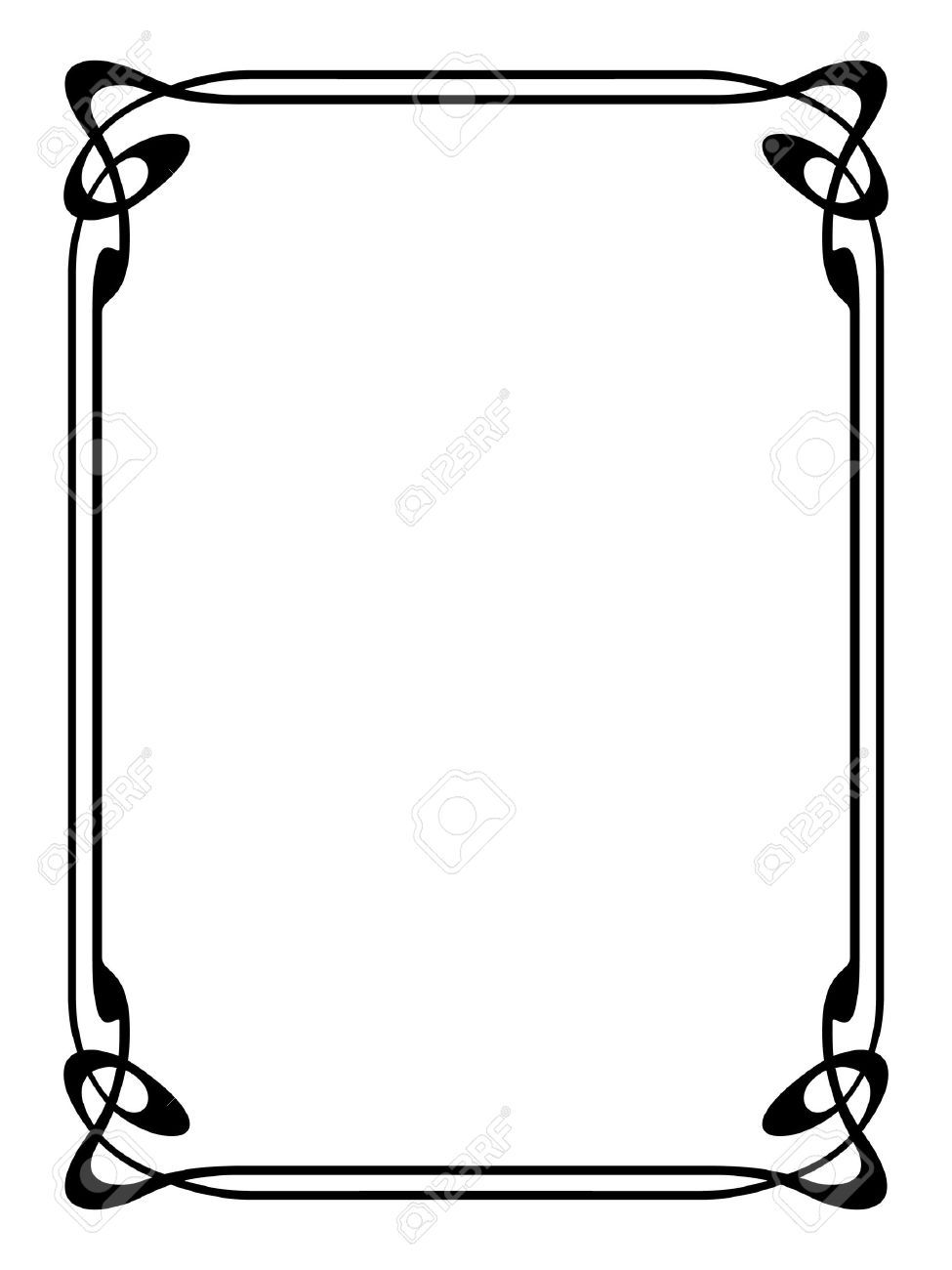 975x1300 Art Deco Frame Art Nouveau Modern Ornamental Decorative Frame