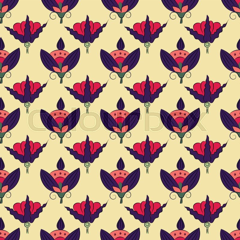 Art Nouveau Flowers, Seamless Floral Stock Vector Colourbox 800x800 Art Nouveau Flowers, Seamless Floral Stock Vector Colourbox