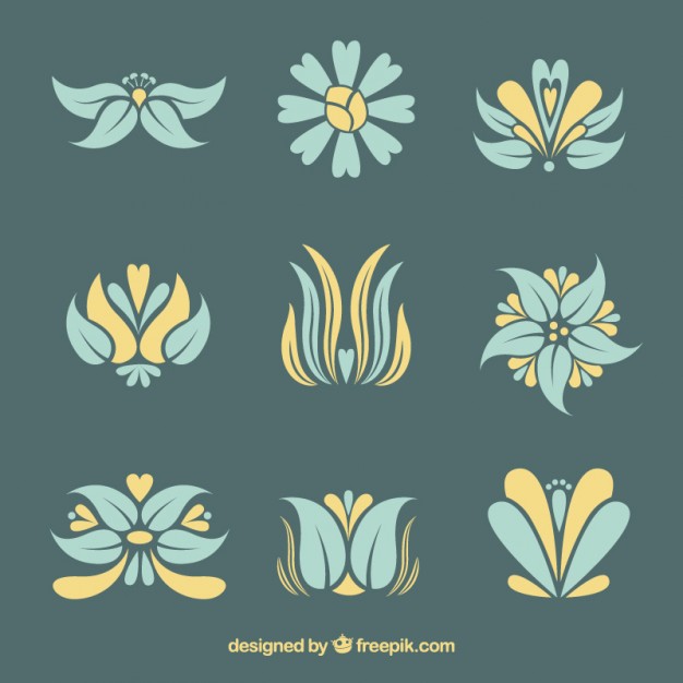 Pack Of Elegant Art Nouveau Flowers Vector Free Download 626x626 Pack Of Elegant Art Nouveau Flowers Vector Free Download
