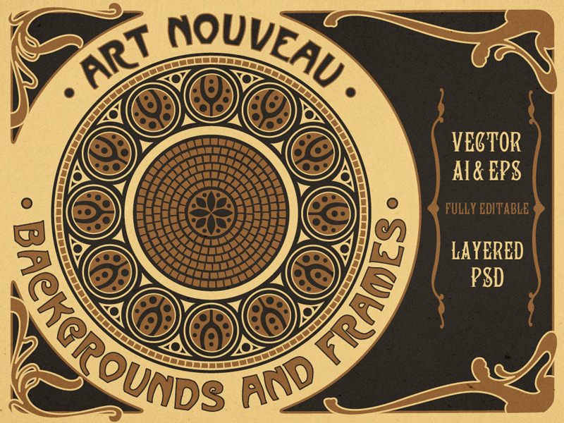 Art Nouveau Backgrounds And Frames 800x600 Art Nouveau Backgrounds And Frames