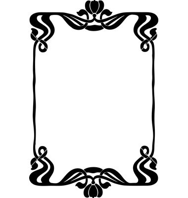 Art Nouveau Frame Vector Art 380x400 Art Nouveau Frame Vector Art