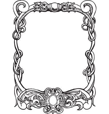 Art Nouveau Frame Vector Art 380x400 Art Nouveau Frame Vector Art