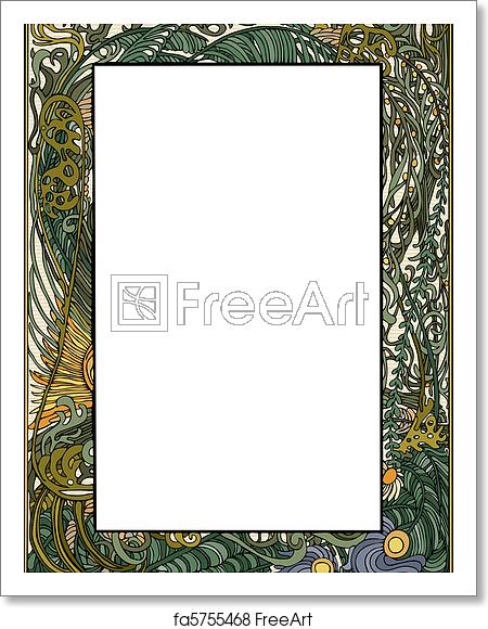 Free Art Print Of Art Nouveau Frame Vector Art In Illustrator 450x580 Free Art Print Of Art Nouveau Frame Vector Art In Illustrator