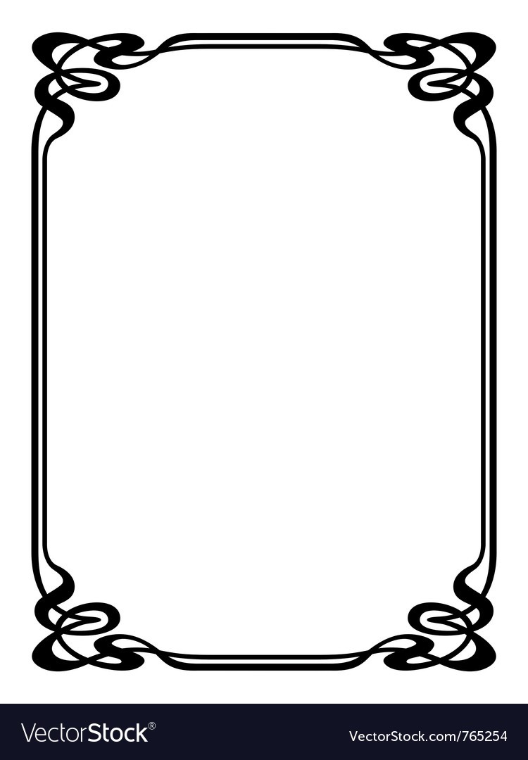 Art Nouveau Frame 750x1080 Art Nouveau Frame