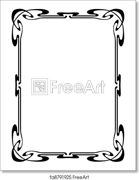 Free Art Print Of Art Nouveau Ornamental Decorative Frame Vector 450x580 Free Art Print Of Art Nouveau Ornamental Decorative Frame Vector