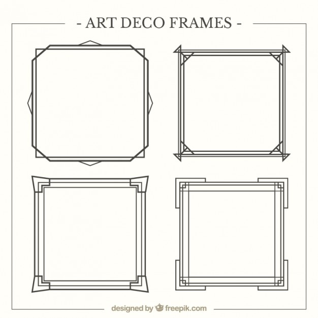 626x626 Art Deco Frames Pack Vector Free Download