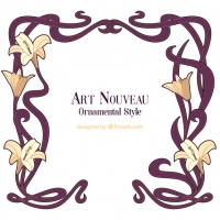 200x200 Art Nouveau Floral Ornament Free Vector Graphic Art Free Download