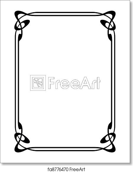 450x580 Free Art Print Of Art Nouveau Ornamental Decorative Frame Vector