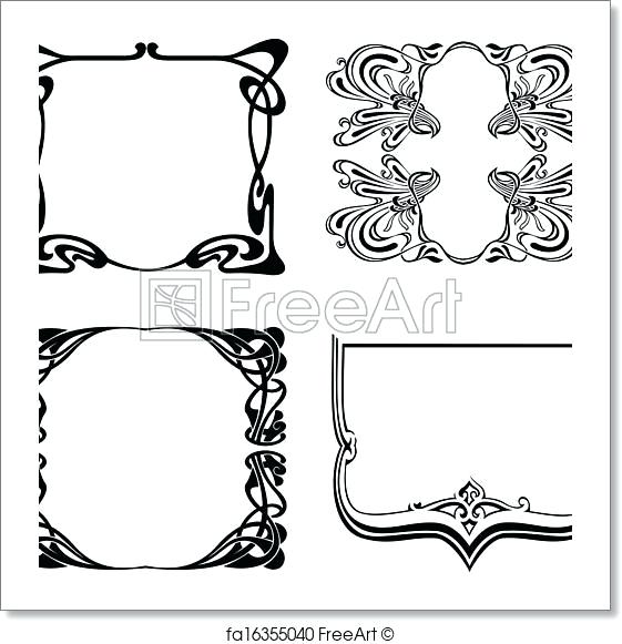 561x581 Art Deco Frame Vector Frames Pack Free Thelearningdoctor