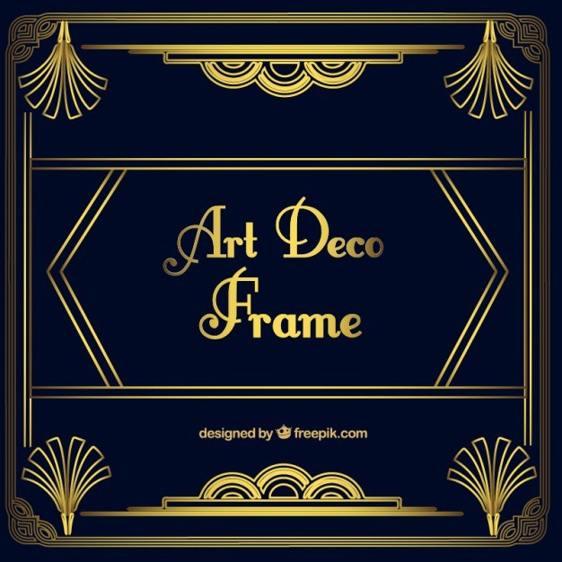 626x626 Art Deco Gold Frame Vector