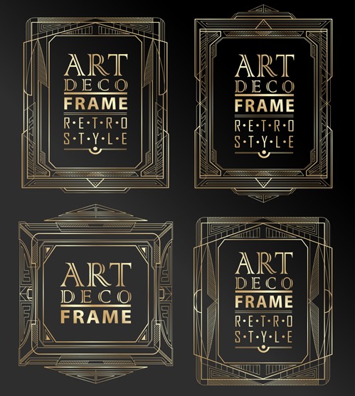 499x557 Art Deco Picture Frame Vector