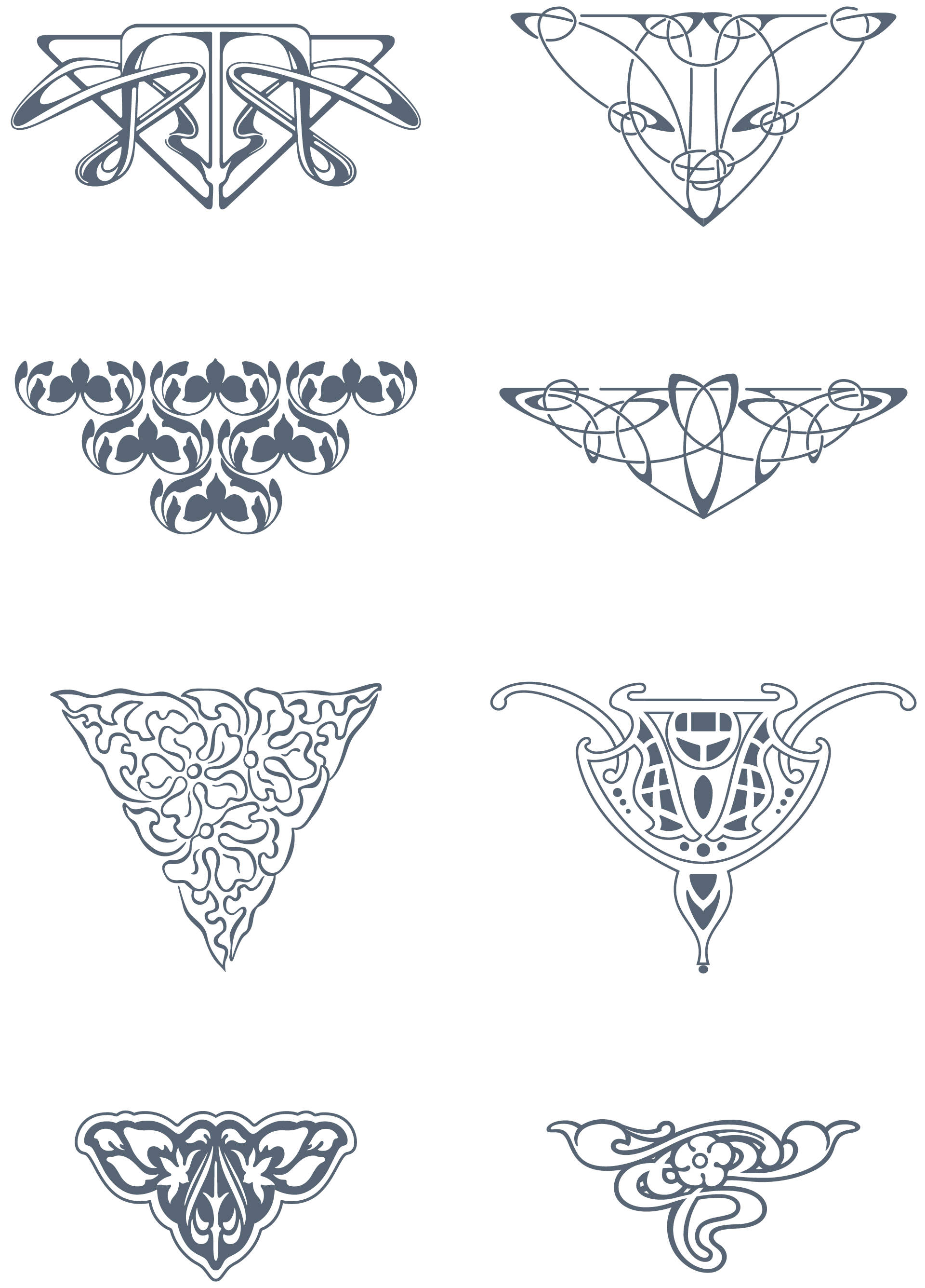 1920x2671 Download Vintage Art Nouveau Art Nouveau Vector Ornaments
