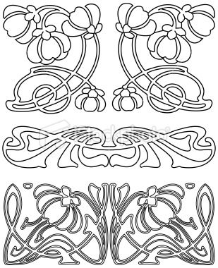 309x380 Dd Art Nouveau Pattern, Art Deco Pattern