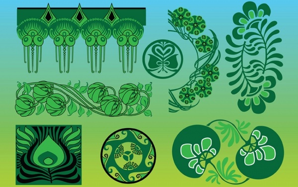 600x377 Art Nouveau Vectors Free Vector In Adobe Illustrator