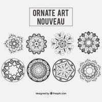 200x200 Art Nouveau Floral Ornament Free Vector Graphic Art Free Download