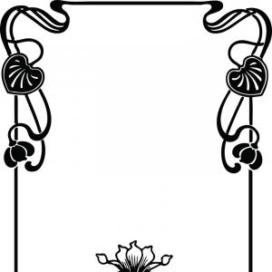 300x300 Floral Ornaments Vignette And Frames In Art Nouveau Style Vector